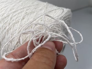Setalino - silke / hør garn i smuk bianco, ca 1 kg